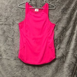 Pink razor back tank top